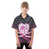 Hawaii Hibiscus Flowers Hawaiian Outfits Polynesian Hawaiian Shirt KID Blue Style RLT7 Kid Blue - Polynesian Pride
