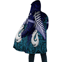 Aotearoa New Zealand Maori Fern Fish Hook Cloak For Men and Women - Polynesian Pride