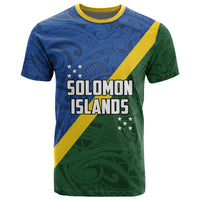 Solomon Islands Polynesian Tribal Flag Style T Shirt LT03 Green - Polynesian Pride