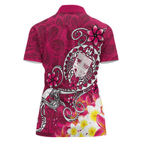 Fiji Polo Women Shirt Turtle Plumeria LT03