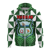 Takuilau College Zip Hoodie Tongan Patterns LT20 Unisex Green - Polynesian Pride