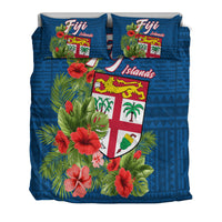 Fiji Islands Bedding Set Tropical Flowers and Tapa Pattern LT9 - Polynesian Pride