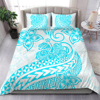 Polynesian Tribal Tattoo Retro Bedding Set Aqua Screen Color LT9 Aqua - Polynesian Pride