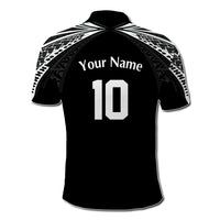 Custom Photo New Zealand Rugby-Aotearoa Polo Shirt Armour Blacks Silver Ferns