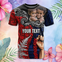 Custom Photo Aotearoa Samoa Toitu Te Tiriti T Shirt Honour the Treaty Te Tiriti Is Us CTM03 - Polynesian Pride