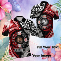 Custom Photo Tonga and New Zealand Together Polo Shirt Ngatu Art Tribal Maori Tattoo and Silver Fern