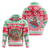 Custom Photo Polynesian Christmas Hoodie - Polynesian Pride