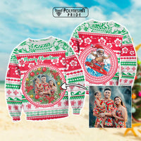 Custom Photo Polynesian Christmas Sweatshirt - Polynesian Pride