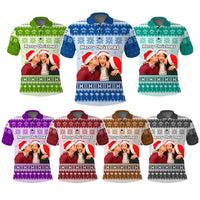 Custom Photo Hawaii Christmas Polo Shirt Mele Kalikimaka