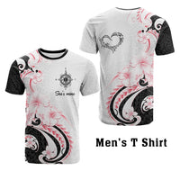Custom Polynesian Couple National Spouses Day T shirt Compass Hibiscus Flowers CTM05 - Polynesian Pride