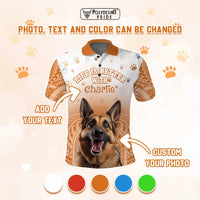 Custom Pet Photo Life Is Better With - National Pet Day Polo Shirt Polynesian Pattern