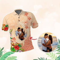 Custom Photo Polynesia Polo Shirt Polynesian Shark Pattern CTM05 Multicolor - Polynesian Pride