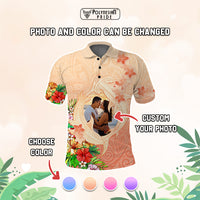 Custom Photo Polynesia Polo Shirt Polynesian Shark Pattern