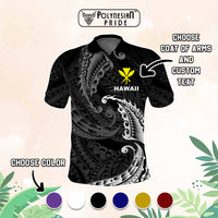 Custom AAPI Heritage Month Polo Shirt Polynesian Tribal Wave CTM05