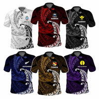 Custom AAPI Heritage Month Polo Shirt Polynesian Tribal Wave CTM05 - Polynesian Pride