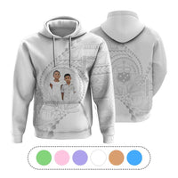 Custom Photo Samoa White Sunday Hoodie Lotu Tamaiti Teuila With Samoan Siapo CTM05 Multicolor - Polynesian Pride
