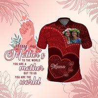 Custom Photo Happy Mother's Day Polo Shirt Polynesian Pattern CTM05 Multicolor - Polynesian Pride