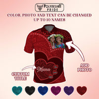 Custom Photo Happy Mother's Day Polo Shirt Polynesian Pattern CTM05 - Polynesian Pride