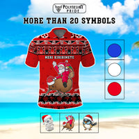 Custom Christmas New Zealand Symbols Polo Shirt Maori Pattern