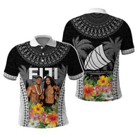Custom Photo Fiji Day Polo Shirt Tropical Vibes