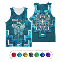 Custom New Zealand Aotearoa Iwi Basketball Jersey Maori Tiki With Poutama Motifs CTM05 Unisex Multicolor - Polynesian Pride