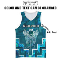 Custom New Zealand Aotearoa Iwi Basketball Jersey Maori Tiki With Poutama Motifs CTM05 - Polynesian Pride