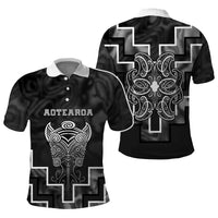 Custom New Zealand Aotearoa Iwi Polo Shirt Maori Tiki With Poutama Motifs CTM05 - Polynesian Pride