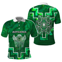Custom New Zealand Aotearoa Iwi Polo Shirt Maori Tiki With Poutama Motifs CTM05 - Polynesian Pride
