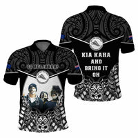 Custom Photo New Zealand Fern Rugby Polo Shirt Maori Pattern CTM05 - Polynesian Pride