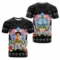 Custom Photo Guam Chamorro T Shirt Tribal Latte Stone With Dolphins