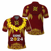 Custom Tonga School Graduation Polo Shirt Tongan Ngatu Pattern With Graduation Wreath CTM05 - Polynesian Pride