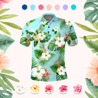 Custom Hawaii Islands Flowers Polo Shirt Polynesian Tribal