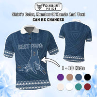 Custom Father's Day Polo Shirt Hand In Hand, I Will Always Protect You Polynesian Pattern