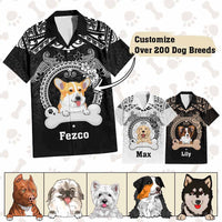Custom Dog Hawaiian Shirt With Polynesian Pattern CTM05 - Polynesian Pride