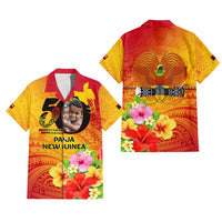 Custom Photo Papua New Guinea 50th Years Hawaiian Shirt Hapi De bilong Indipendens Papua Niugini CTM09 - Polynesian Pride