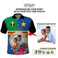 Tafea Province Custom Polo Shirt With Photo Vanuatuan Boar's Tusk Flag Multicolored