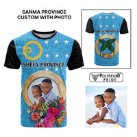 Sanma Province Custom T Shirt With Photo Vanuatuan Boar's Tusk Flag Multicolored