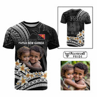 Custom Photo Papua New Guinea Provinces T Shirt Bird of Paradise with Black Polynesian Tribal CTM09 Multicolor - Polynesian Pride