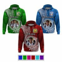 Custom Photo Tonga Back To School Hoodie Polynesian Ngatu Tribal