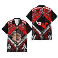Custom Photo Tonga Hawaiian Shirt Polynesian Pattern Mixed Ngatu Kupesi