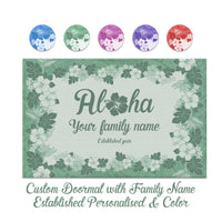 Custom Aloha Welcome Rubber Doormat with Family Name Hawaiian Tribal Tapa Pattern CTM09 - Polynesian Pride