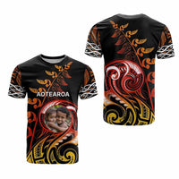 Custom New Zealand T Shirt Aotearoa Symbols with Maori Fern Reggae Arty Color CTM09 - Polynesian Pride