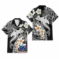 Custom Hawaii Tropical Hawaiian Shirt Hammerhead Shark and Coat of Arm Polynesian Island