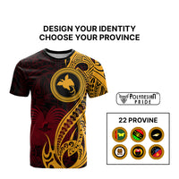 Custom Provinces of Papua New Guinea T Shirt Bird of Paradise Polynesian Tribal - Polynesian Pride