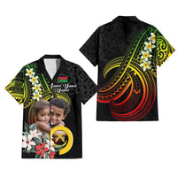 Custom Photo Vanuatu Provinces Hawaiian Shirt Vanuatuan Pig Tusk and Pacific Beauty Flower CTM09 - Polynesian Pride