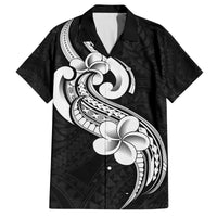 Polynesia Family Matching Outfits Tank Maxi Dress And Hawaiian Shirt Plumeria With Tribal Pattern Black Vibes LT14 Dad's Shirt - 5XL - Polynesian Pride