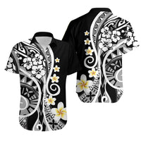 Plumeria Polynesian Couples Matching Outfits Combo Long Sleeve Dress Trending Black LT6 - Polynesian Pride
