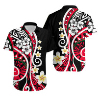 Plumeria Polynesian Couples Matching Outfits Combo Long Sleeve Dress Trending Red LT6 - Polynesian Pride
