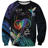 Polynesian Cancers Awareness Sweatshirt Hummingbird - Fly High Until We Meet Again LT7