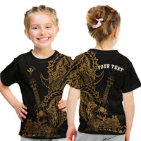 (Custom Personalised) Hawaii Polynesian T Shirt Kid Ukulele Gold LT13 Youth XL Size14 - Polynesian Pride